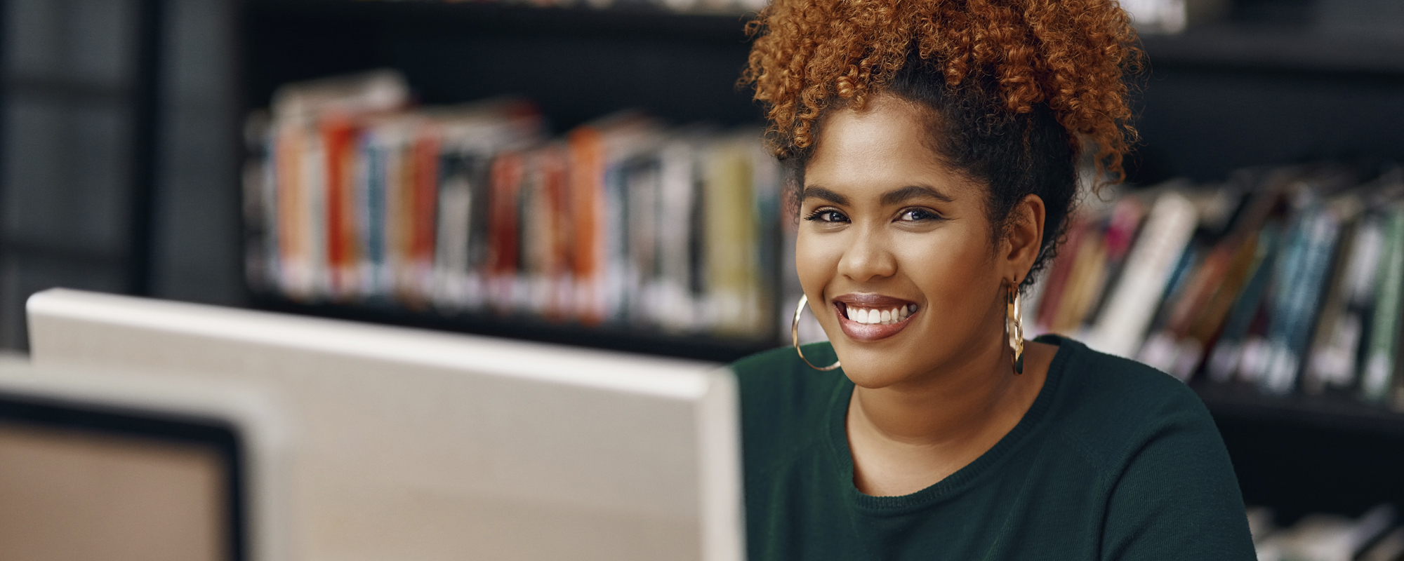 woman working on laptop